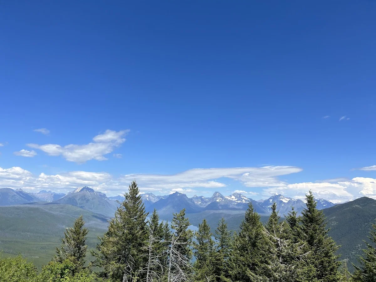 Apgar Lookout Trail trailhead at Apgar Village in Glacier National Park